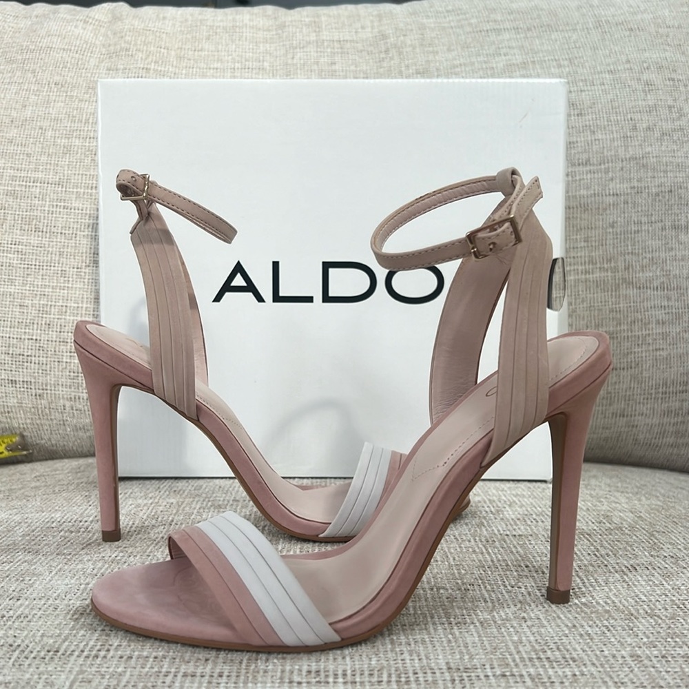 Worn once, Aldo, pink and white Kaenavia heels size 6.5